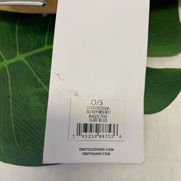 Obey NWT BIG Boy Web Belt Blue Belt OSFA Belt - Picture 2 of 9